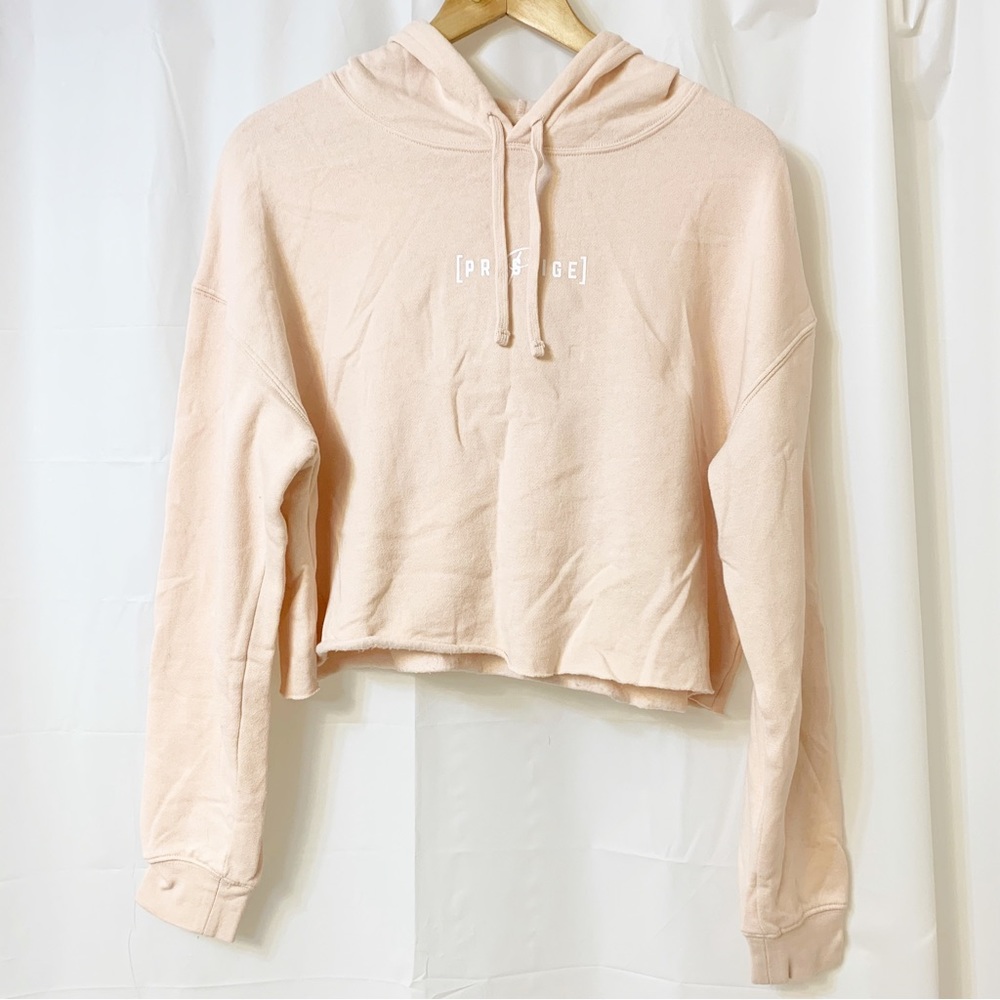 Prestige Apparel Light Pink Cropped Hoodie Medium